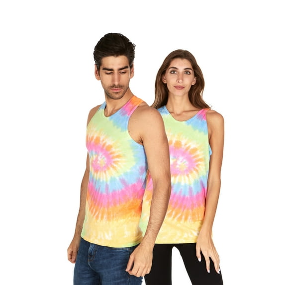 Tie Dye Tank Top Men Women - Fun Bright Colotful Tops
