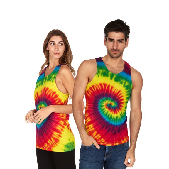 Tie Dye Tank Top Men Women - Fun Bright Colotful Tops