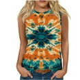 thumbnail image 1 of Tie Dye Tank Tops Women Casual Camisole Heart Printed Crewneck T Shirts Sleeveless Blouse Fashion Tunic Tops Funny Colorful Tanks Summer Trendy Clothes Outfit, 1 of 4