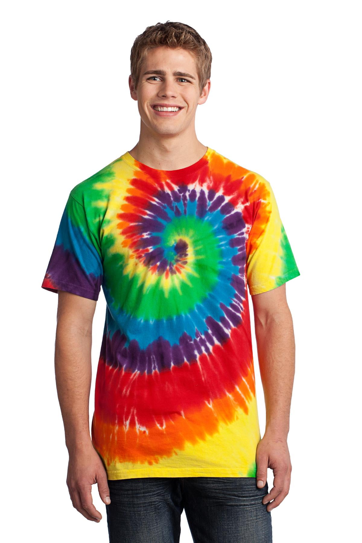 Walmart 4XL Big Adult Tie-Dye T-Shirt, Unique Rainbow Color