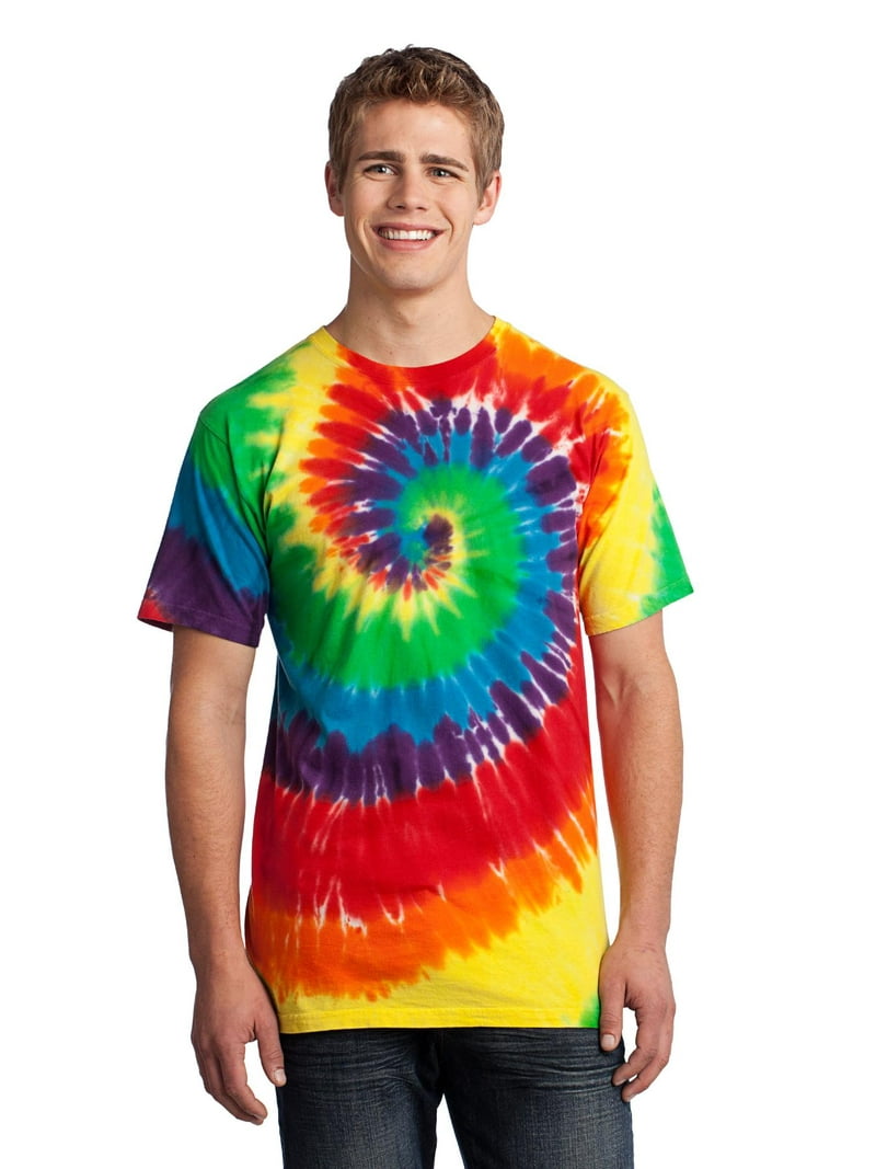 Walmart 4XL Big Adult Tie-Dye T-Shirt, Unique Rainbow Color, 100
