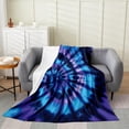 thumbnail image 1 of Tie Dye Throw Blanket for Girls Women,Spiral Tie Dye Flannel Blanket All Season Lightweight,Kids Gypsy Hippie Fleece Blanket Living Room Sofa Decor Twin,Bohemia Modern Plush Blanket Warm, 1 of 5