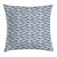 thumbnail image 1 of Tie Dye Throw Pillow Cushion Cover, Messy Waves and Small Triangles Indonesian Traditional Pattern Watercolors, Decorative Square Accent Pillow Case, 1 of 2