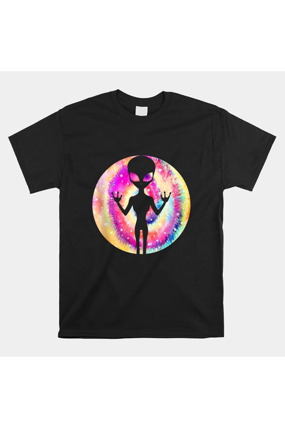 Tie Dye UFO Abduction Space Extraterrestrial Sci Fi Alien Ship Unisex T-Shirt, S-5XL