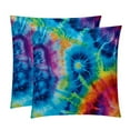 thumbnail image 1 of Tie Dye Velvet Bed Pillow Throw Covers Pillow Inserts Throw Pillows with Unique Patterns - Set of 2, Sizes 16x16, 18x18, 20x20 Inches for Various Occasions, 1 of 6
