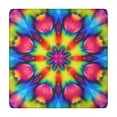 thumbnail image 1 of Tie Dye Vivid Petal Mandala Pattern Square Fitted Tablecloth with Elastic Edge,Square Table Cover,Washable Elastic Table Cover for Home Kitchen Party Decor 34"x34", 1 of 6