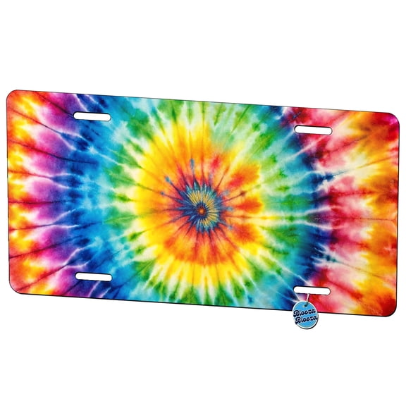 Tie-Dye Watercolor Design Metal Novelty License Plate