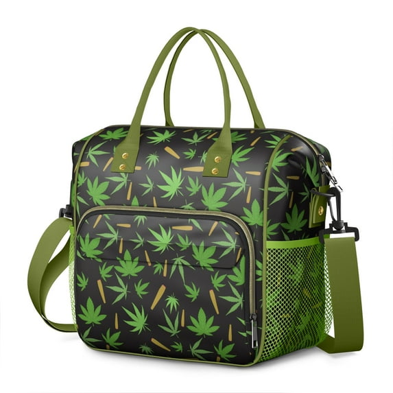 Tie Dye Weed Aesthetic Insulated Picnic Bag - Waterproof Thermal Lunch Tote with Reinforced Handles - Stylish & Functional for Travel & Outdoor