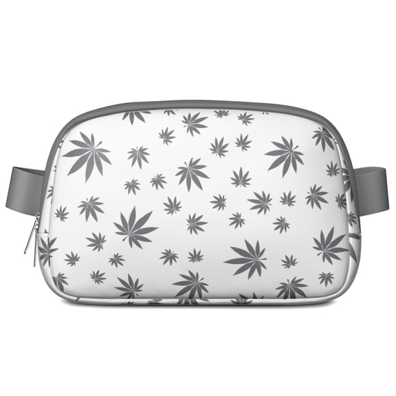 Tie Dye Weed Leaf Fanny Pack for Women – Psychedelic Cannabis Crossbody Bag with Waterproof Zippers – Minimalist Adjustable Belt Bag for Hiking, Festivals, Beach Trips