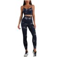 thumbnail image 1 of Tie Dye Workout Sets for Women 2 Piece Seamless Sports Bra Crop Tank High Waist Biker Shorts/Long Leggings Yoga Outfits, 1 of 5