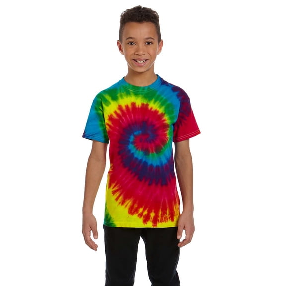 Tie-Dye Cotton Short Sleeve Crew Neck T-Shirt (Youth)