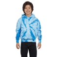 thumbnail image 1 of Tie-Dye Youth 8.5 oz. Tie-Dyed Pullover Hooded Sweatshirt S SPIDER BABY BLUE, 1 of 2