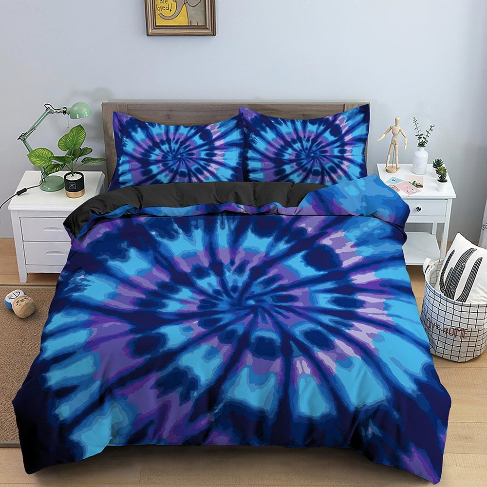 Tie Dyed Bedding Sets Duvet Cover Set Psychedelic Spiral Swirl Pattern