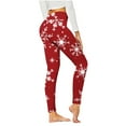 thumbnail image 1 of Tie-Dyed Leggings for Women Athletic Casual Lounge Cute Graphic Print Yoga Pants Ladies Stretchy High Waist Pants(Red,M), 1 of 4