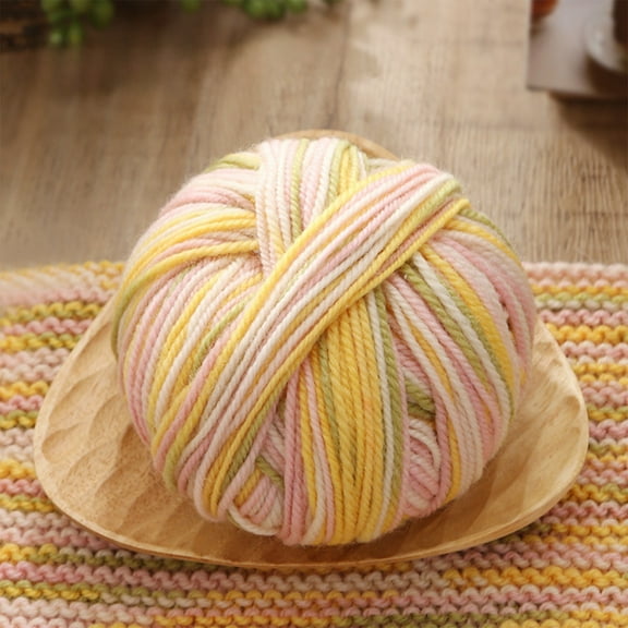 Tie-Dyed Milk Wool Yarn - Assorted Color Skeins, Suitable for Knitting Handmade Sweaters, Scarves & Craft Projects
