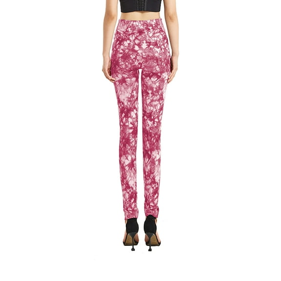 Tie Dyed Print Jeggings Elegant Women Clothes Casual High Waist Elastic Ladies Sport Yoga Fitness Leggings Pencil Pants