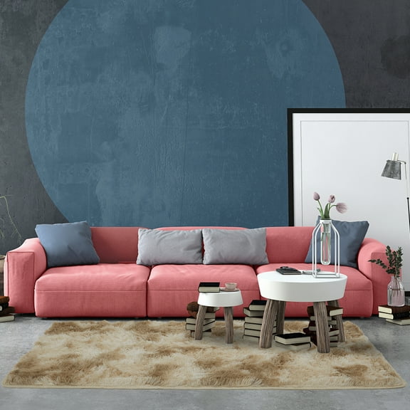 Tie Dyeing Plush Soft Carpets Indoor Padded Rugs Shaggy Decorative Rug for Living Room Bedroom Children Kids Room Nursery