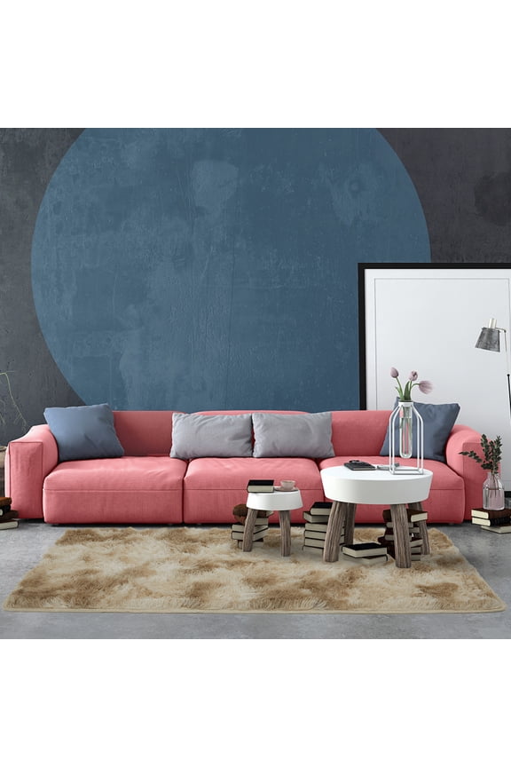 Tie Dyeing Plush Soft Carpets Indoor Padded Rugs Shaggy Decorative Rug for Living Room Bedroom Children Kids Room Nursery