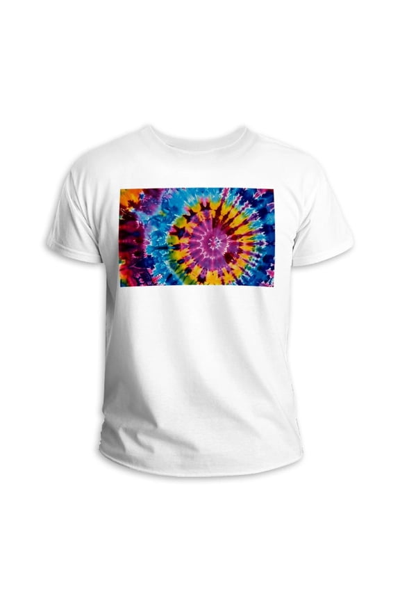 Tie Dyeing Stylish White 100% Cotton T-Shirt for Men - Classic Fit Comfort Tee with Durable Material for Casual Wear and Lounge