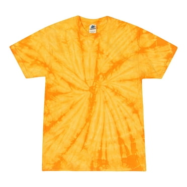 Tie Dyes Men's Tie Dyed Performance Short Sleeve T-shirt H1000 Spider-Gold-Large