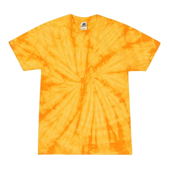 Tie Dyes Men's Tie Dyed Performance Short Sleeve T-shirt H1000 Spider-Gold-Large