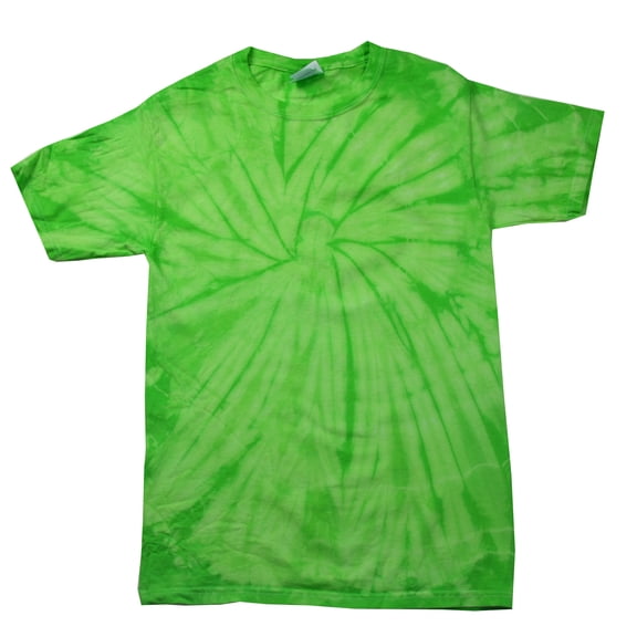Tie Dyes Men's Tie Dyed Performance Short Sleeve T-shirt. H1000 Spider-Lime-XL