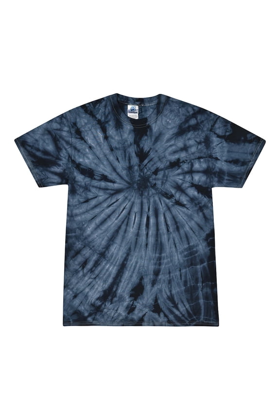 Tie Dyes Men's Tie Dyed Performance Short Sleeve T-shirt H1000 Spider-Navy-Small