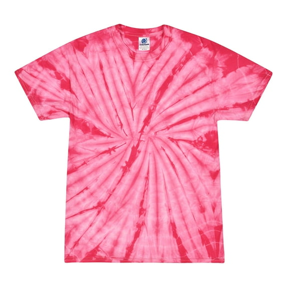 Tie Dyes Men's Tie Dyed Performance Short Sleeve T-shirt H1000 Spider-Pink-XXXL