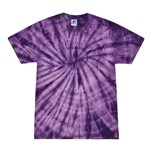 Tie Dyes Men's Tie Dyed Performance Short Sleeve T-shirt. H1000 Spider-Purple-XL