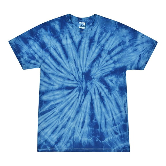 Tie Dyes Men's Tie Dyed Performance Short Sleeve T-shirt. H1000 Spider-Royal-Medium