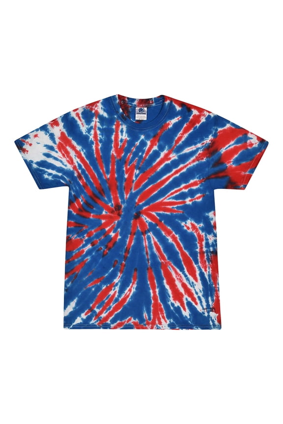 Tie Dyes Men's Tie Dyed Performance Short Sleeve T-shirt H1000 Spider-Union-Small
