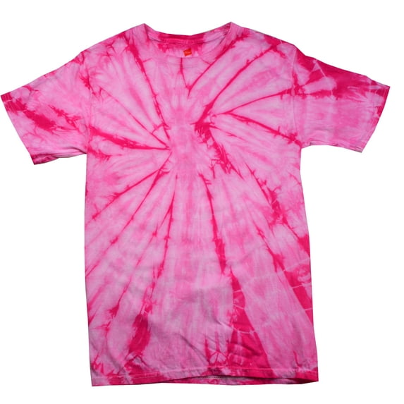 Tie Dyes Men's Tie Dyed Performance Short Sleeve T-shirt H1000 Spider-pink-xl