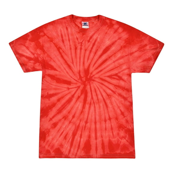 Tie Dyes Men's Tie Dyed Performance Short Sleeve T-shirt. H1000 Spider-red-Small