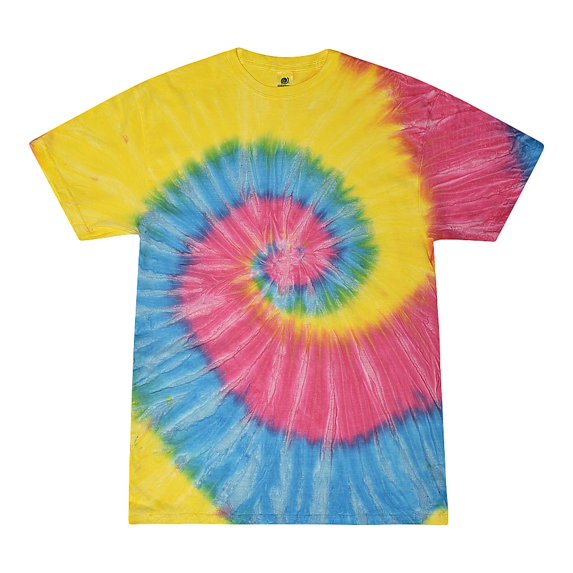 Tie Dyes Men's Tie Dyed Performance Short Sleeve T-shirt H1000-Sunshine-XXL
