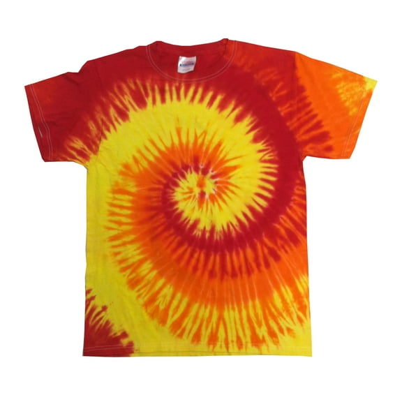 Tie Dyes Men's Tie Dyed Performance Short Sleeve T-shirt H1000 Swirl-Blaze-XXL