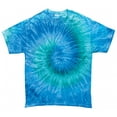thumbnail image 1 of Tie Dyes Men's Tie Dyed Performance Short Sleeve T-shirt H1000 Swirl-Blue Jerry-XL, 1 of 3