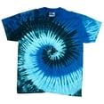 thumbnail image 1 of Tie Dyes Men's Tie Dyed Performance Short Sleeve T-shirt H1000 Swirl-Blue Ocean-Small, 1 of 3