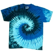 Tie Dyes Men's Tie Dyed Performance Short Sleeve T-shirt H1000 Swirl-Blue Ocean-XL