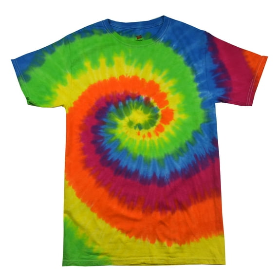 Tie Dyes Men's Tie Dyed Performance Short Sleeve T-shirt H1000 Swirl-Moondance-XXXL