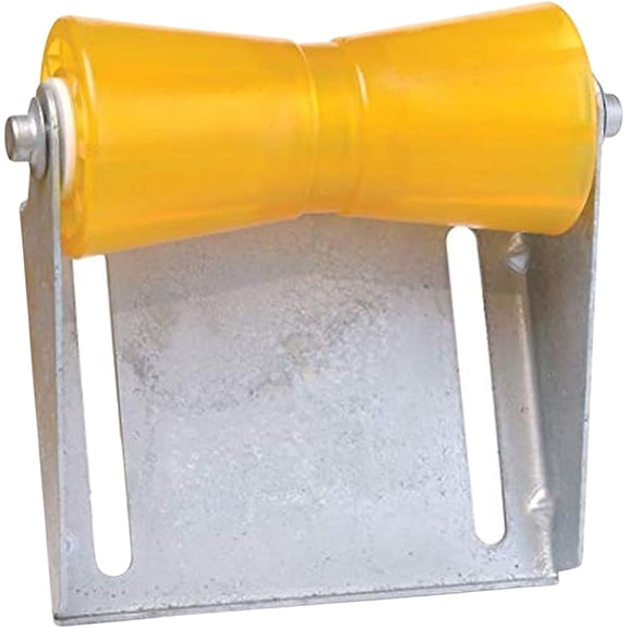Tie Down Engineering 5 in. Keel Roller with Panel Bracket Assembly | Includes Amber Polyvinyl Keel Roller, 11-Gauge Galvanized Panel Bracket, and Cap Nuts