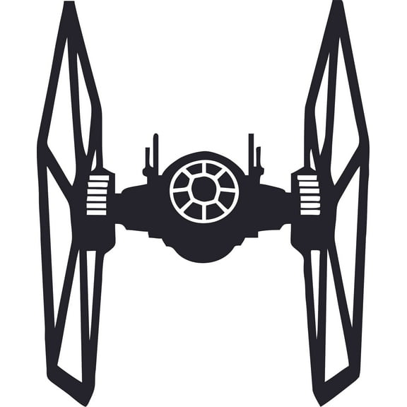 Tie Fighter Star Wars Cartoon Character Wall Art Vinyl Sticker Design Decal Girls Boys Kids Bedroom Nursery Kindergarten Fun Home Children Room Decor Sticker Wall Decoration Size (10x8 inch)