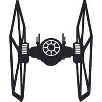 Tie Fighter Star Wars Cartoon Character Wall Art Vinyl Sticker Design Decal Girls Boys Kids Bedroom Nursery Kindergarten Fun Home Children Room Decor Sticker Wall Decoration Size (10x8 inch)