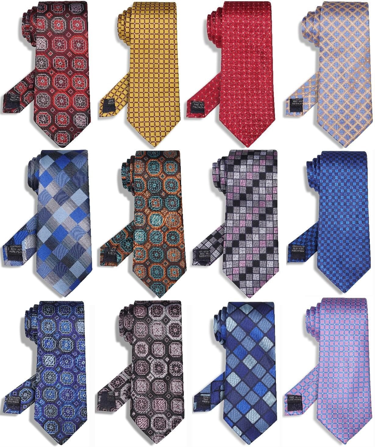 Tie For Men 12 count Necktie Woven Jacquard Ties Set - Walmart.com