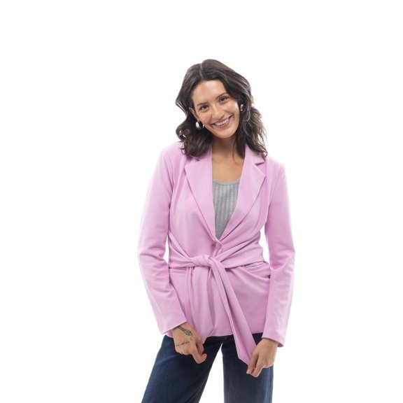 Tie Front Button Closure Blazer