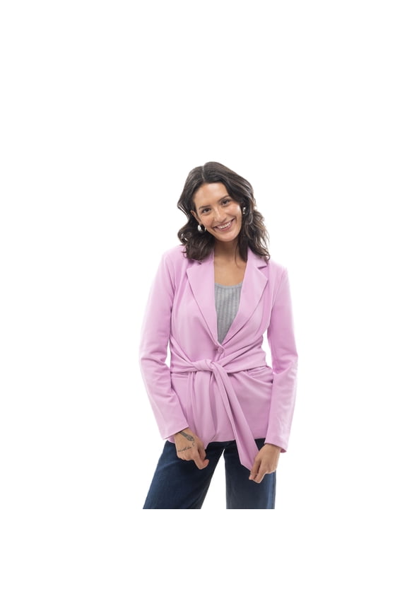 Tie Front Button Closure Blazer