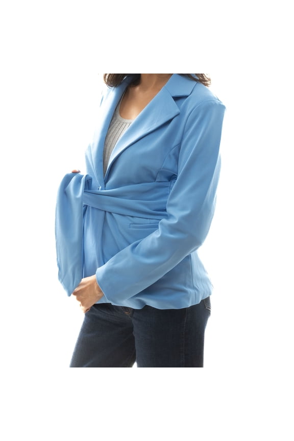 Tie Front Button Closure Blazer