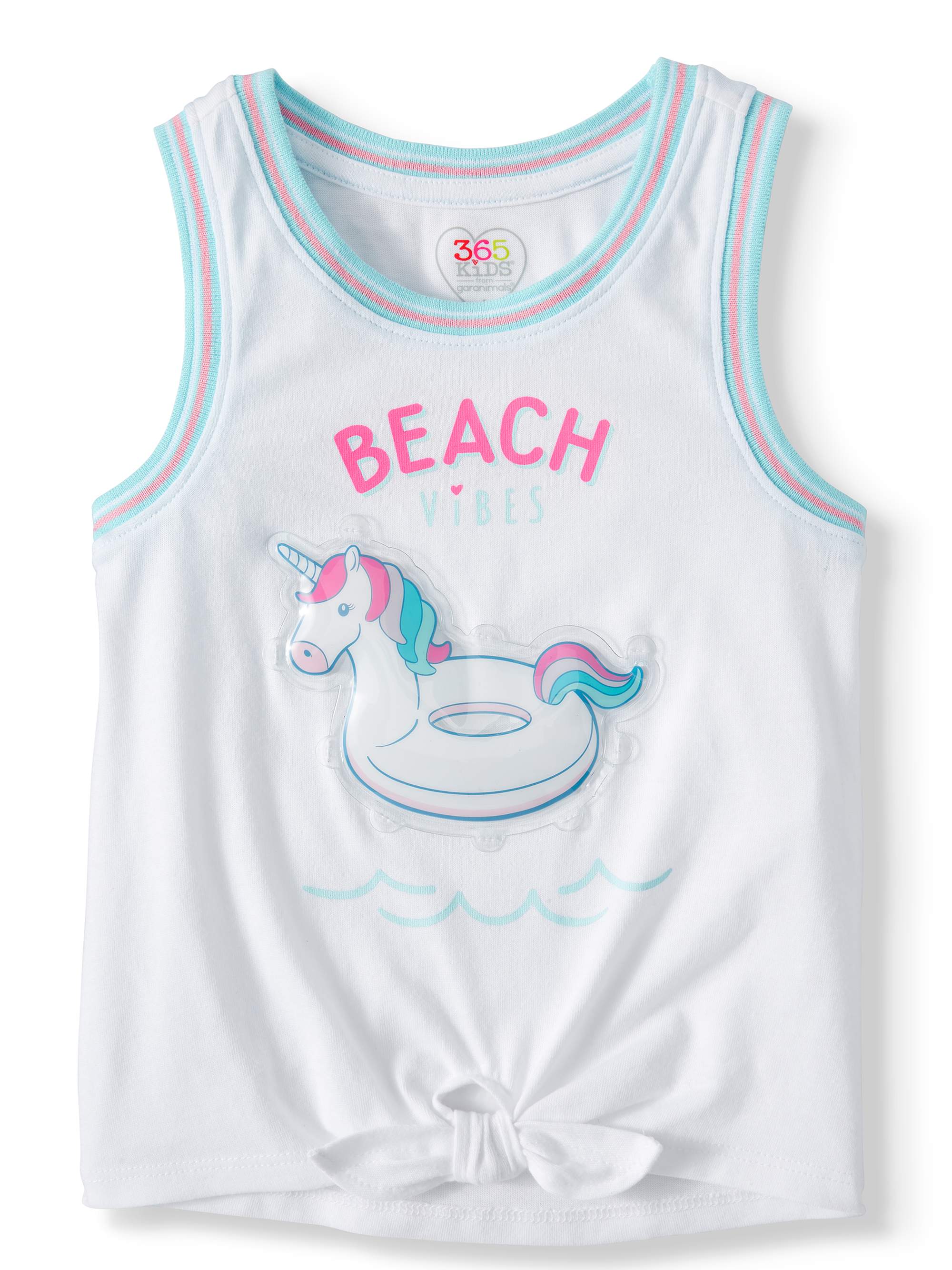 Tie Front Graphic Tank Top (Little Girls & Big Girls) - image 1 of 3