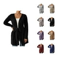 thumbnail image 1 of Tie Front Long Cardigans for Women 2025 Fall Long Sleeve Open Front Casual Loose Cardigan Sweaters Shrugs Cover Ups, 1 of 6