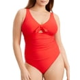 thumbnail image 1 of Tie Front Underwire One-Piece Swimsuit, 1 of 2