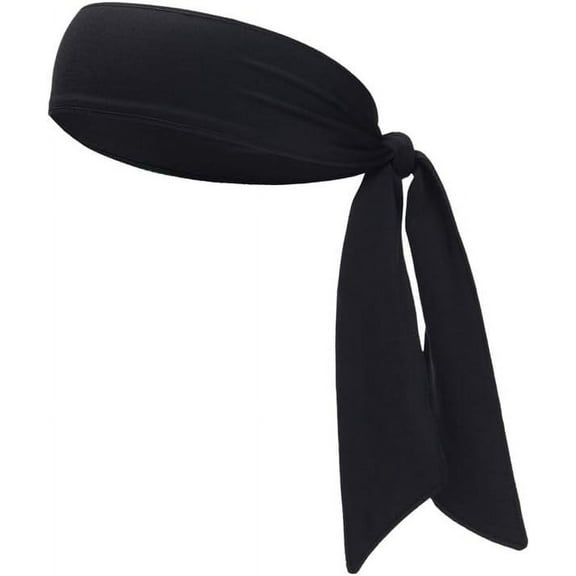 Tie on Headband for Women Men Running Athletic Hair Head Band Elastic Sports Sweat Basketball Yoga Workout Sweatband Adjustable Non-Slip Moisture Wicking